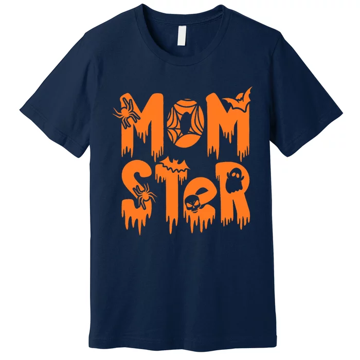 Funny Momster Halloween Mom Costume Dadcula Family Matching Premium T-Shirt