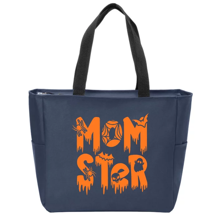 Funny Momster Halloween Mom Costume Dadcula Family Matching Zip Tote Bag