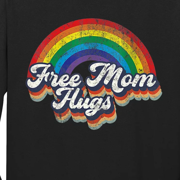 Free Mom Hugs Rainbow Heart LGBT Flag LGBT Pride Month Long Sleeve Shirt