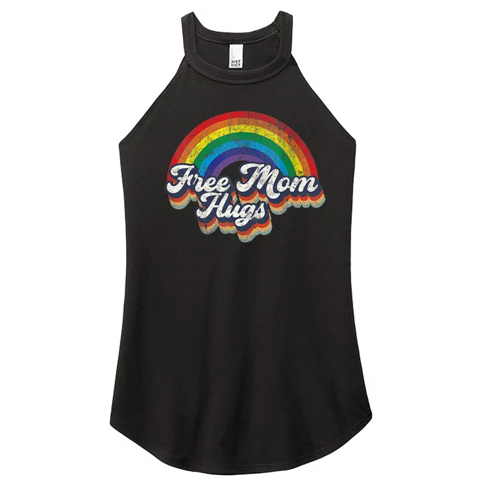 Free Mom Hugs Rainbow Heart LGBT Flag LGBT Pride Month Women’s Perfect Tri Rocker Tank