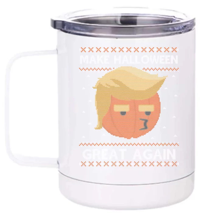 Funny Make Halloween Great Again Jumper Trump Gift Front & Back 12oz Stainless Steel Tumbler Cup