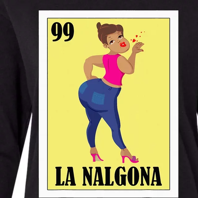 Funny Mexican Hispanas La Chingona Womens Cotton Relaxed Long Sleeve T-Shirt