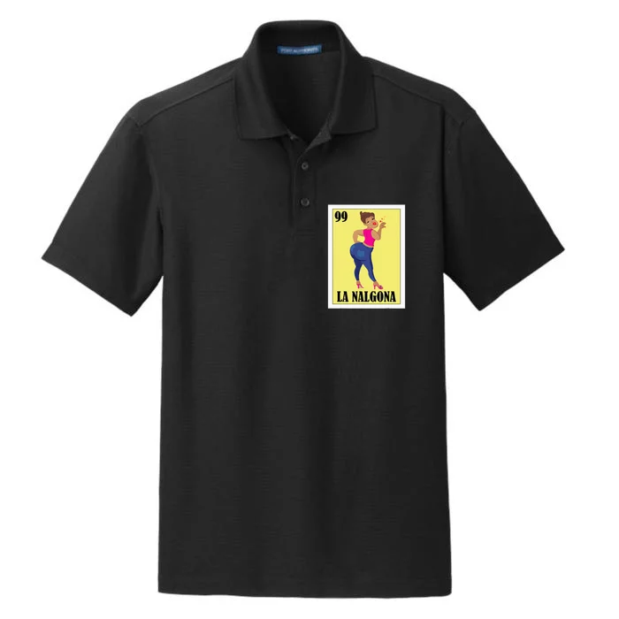 Funny Mexican Hispanas La Chingona Dry Zone Grid Performance Polo