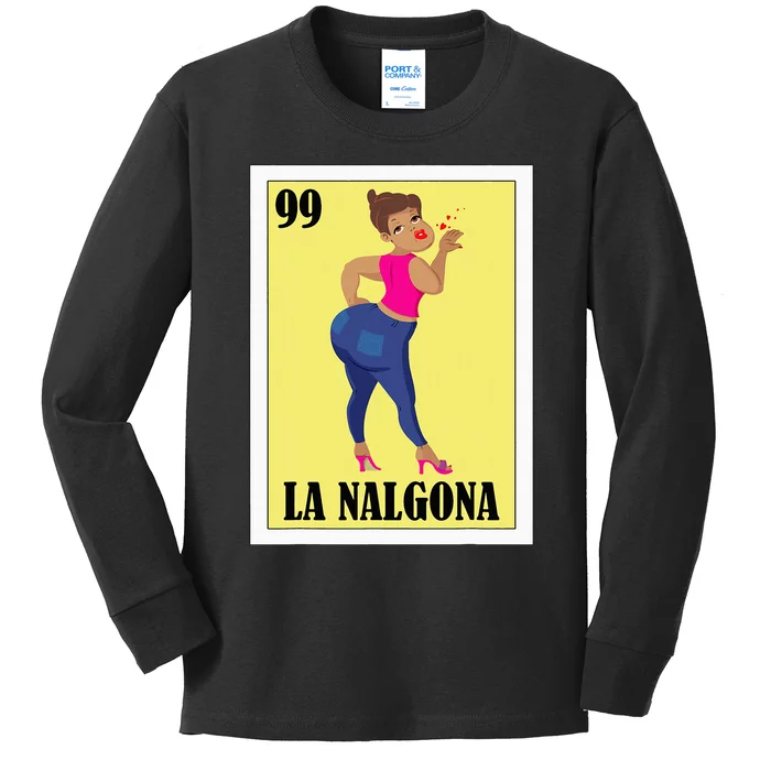 Funny Mexican Hispanas La Chingona Kids Long Sleeve Shirt