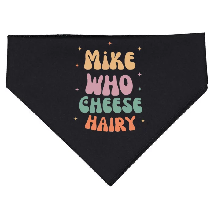 Funny Meme Humor Mike Who Cheese Hairy USA-Made Doggie Bandana