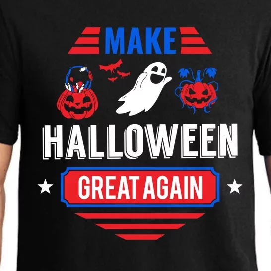 Funny Make Halloween Great Again Spooky Scary Ghost Gift Great Gift Pajama Set