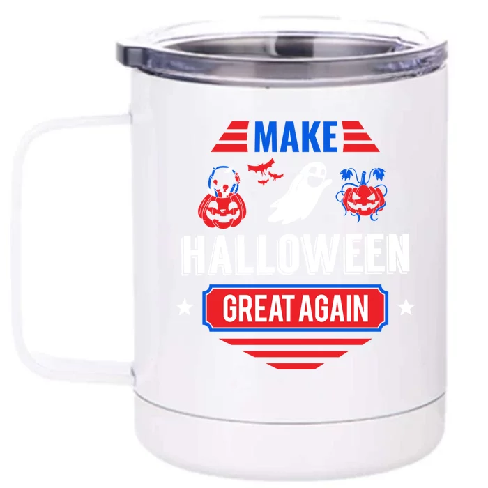 Funny Make Halloween Great Again Spooky Scary Ghost Gift Great Gift Front & Back 12oz Stainless Steel Tumbler Cup