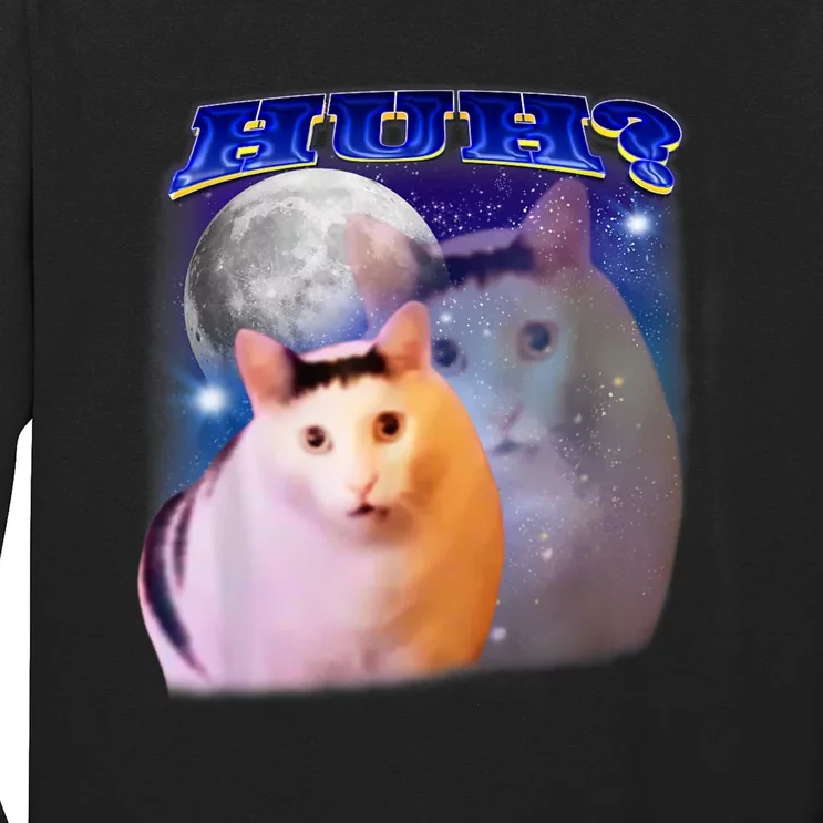 Funny Meme Huh Cat Long Sleeve Shirt