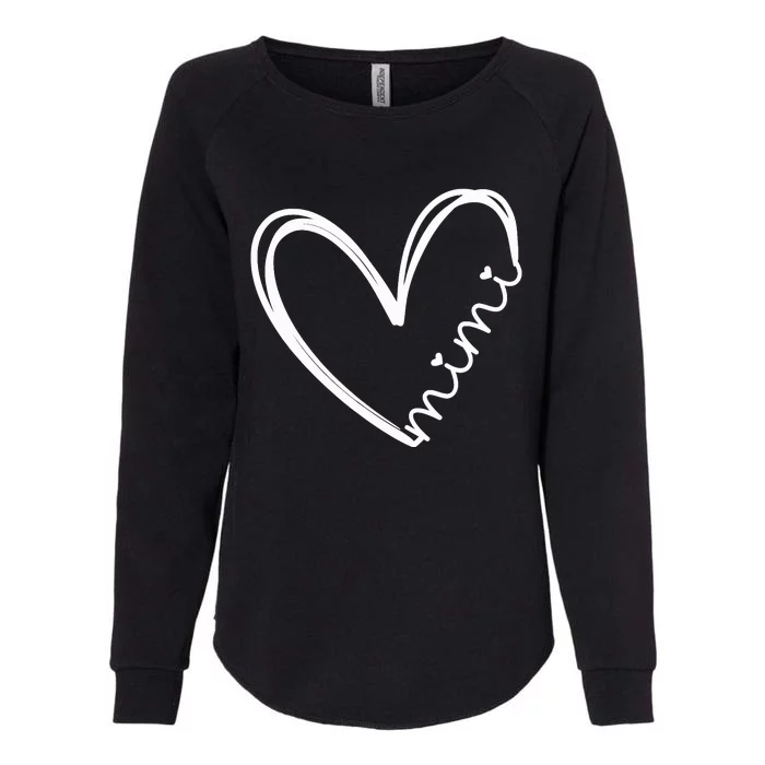 Funny Mimi Heart For Grandma Mother Day Wo Womens California Wash Sweatshirt