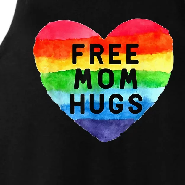 Free Mom Hugs Free Mom Hugs Inclusive Pride LGBTQIA Ladies Tri-Blend Wicking Tank