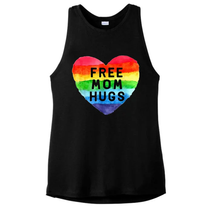 Free Mom Hugs Free Mom Hugs Inclusive Pride LGBTQIA Ladies Tri-Blend Wicking Tank