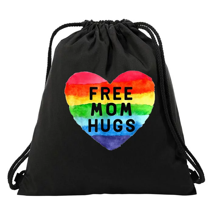 Free Mom Hugs Free Mom Hugs Inclusive Pride LGBTQIA Drawstring Bag