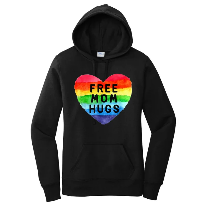 Free Mom Hugs Free Mom Hugs Inclusive Pride LGBTQIA Women's Pullover Hoodie