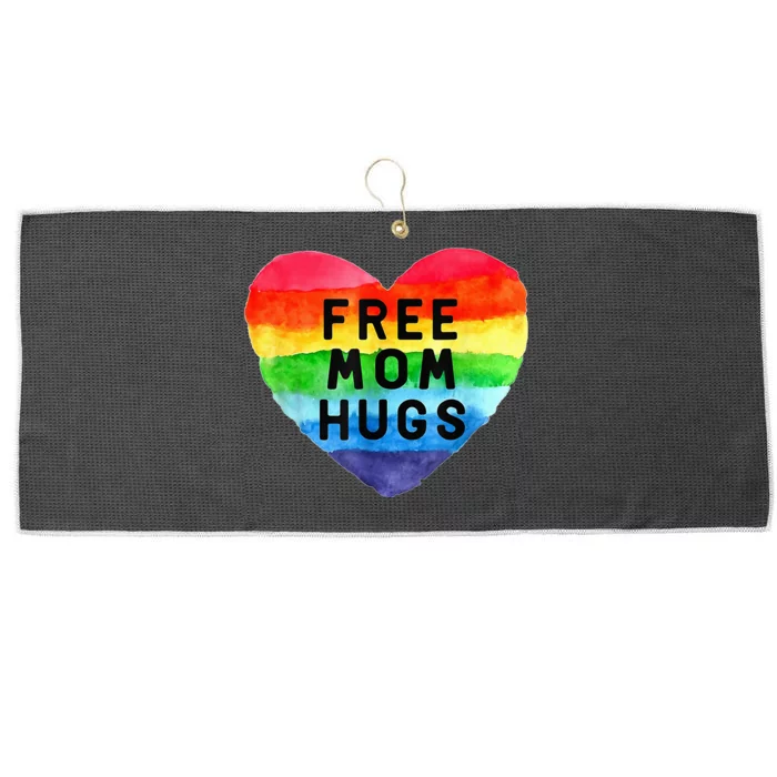 Free Mom Hugs Free Mom Hugs Inclusive Pride LGBTQIA Large Microfiber Waffle Golf Towel