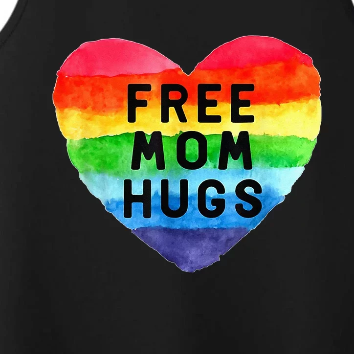 Free Mom Hugs Free Mom Hugs Inclusive Pride LGBTQIA Performance Tank