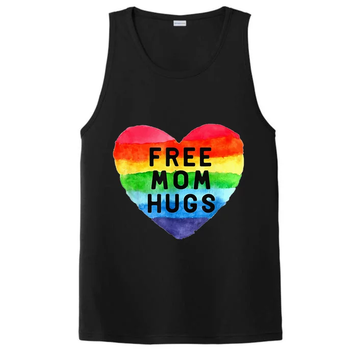 Free Mom Hugs Free Mom Hugs Inclusive Pride LGBTQIA Performance Tank