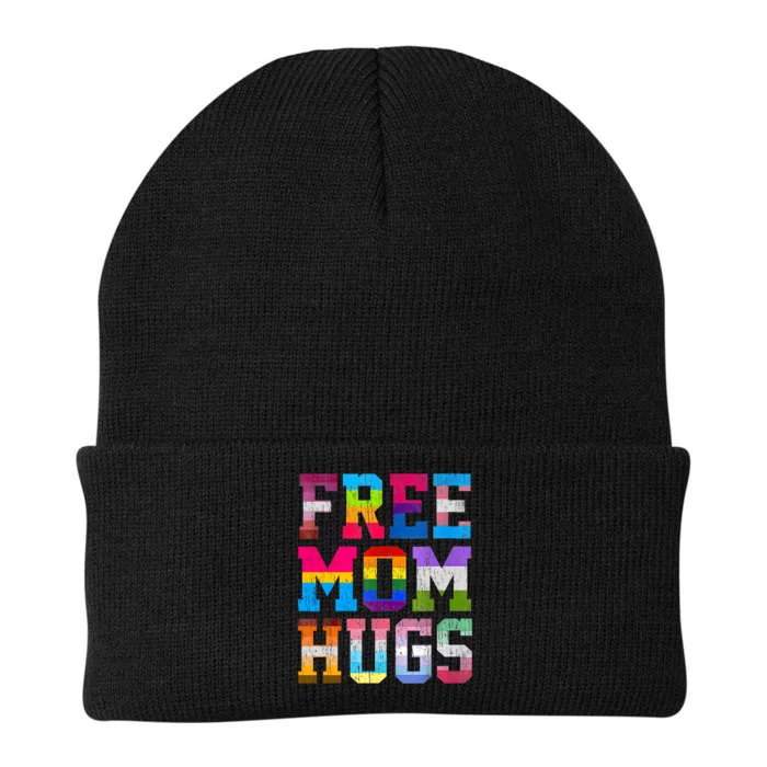 Free Mom Hugs For Pride Month Lgbt MotherS Day Knit Cap Winter Beanie