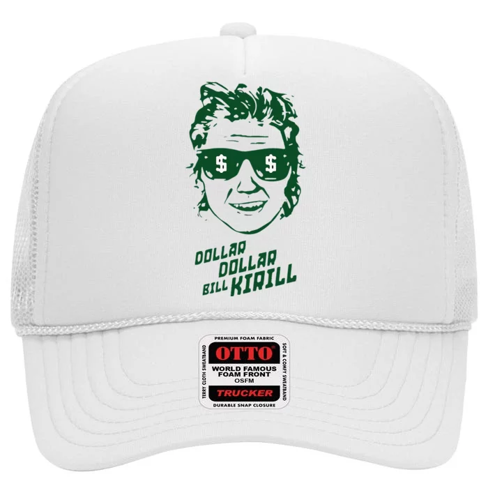 Funny Minnesota Hockey Dollar Dollar Bill Kirill High Crown Mesh Trucker Hat