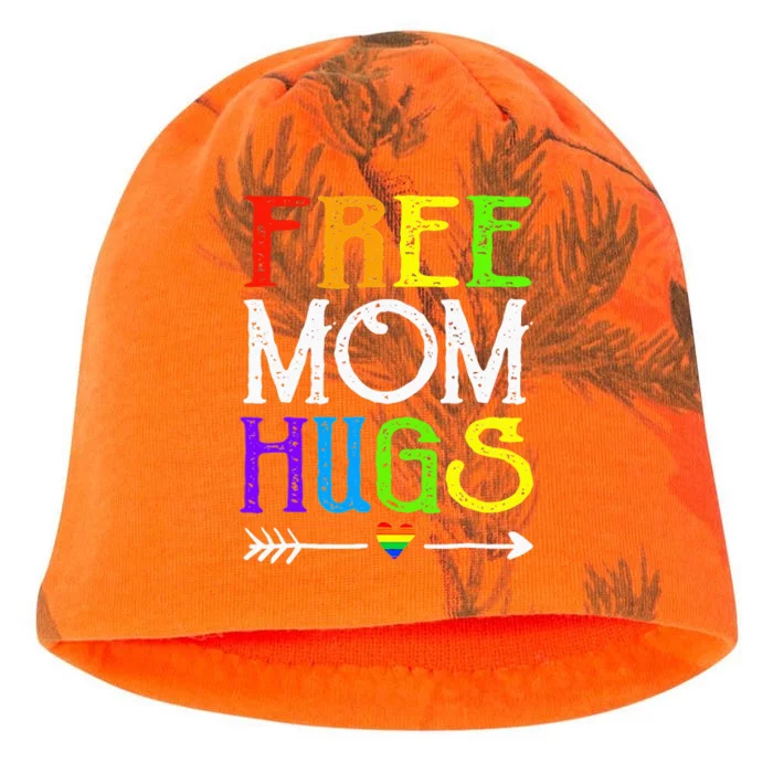 Free Mom Hugs Daisy Rainbow Heart LGBT Pride Month Kati - Camo Knit Beanie