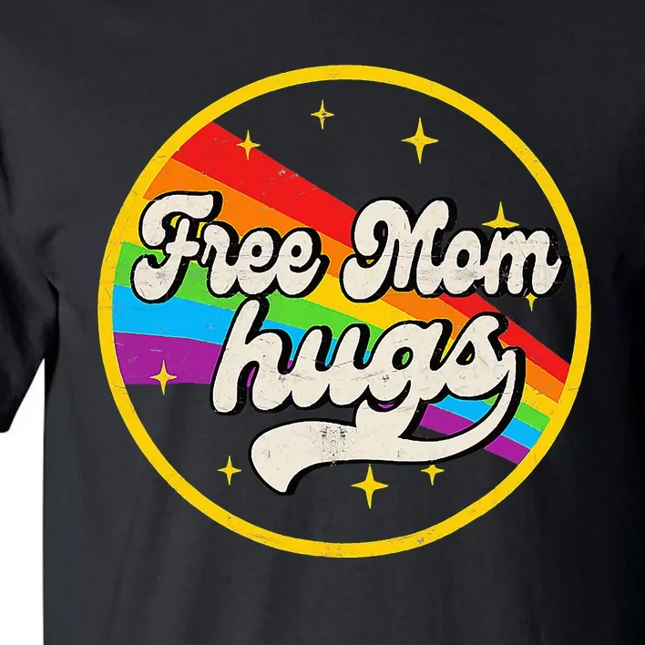 Free Mom Hugs Rainbow Heart LGBT Flag LGBT Pride Month Tall T-Shirt