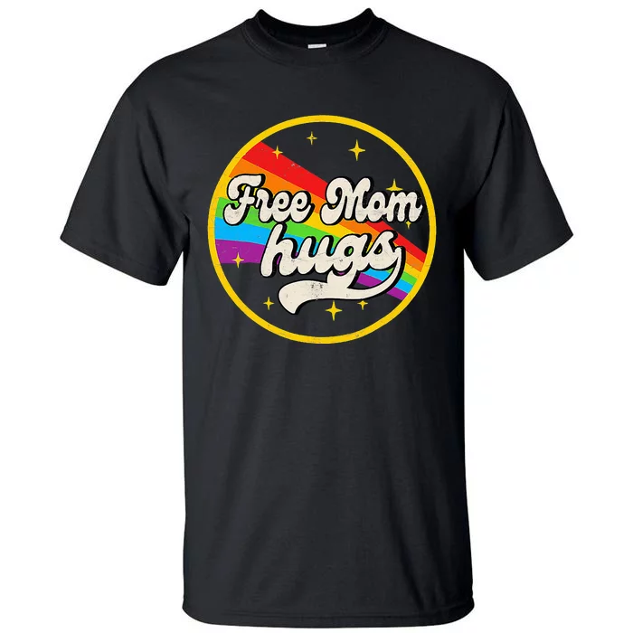 Free Mom Hugs Rainbow Heart LGBT Flag LGBT Pride Month Tall T-Shirt