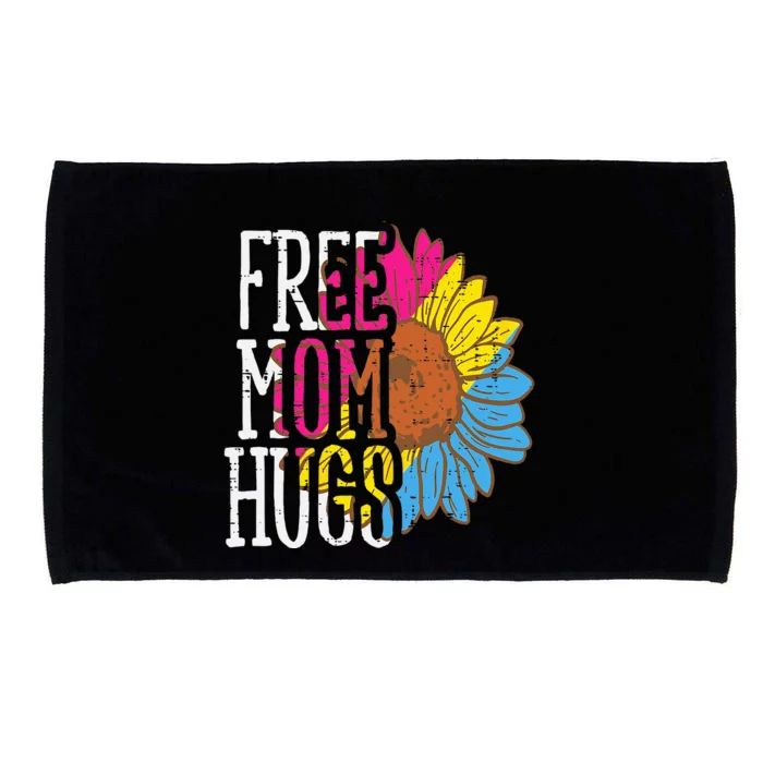 Free Mom Hugs Pansexual Sunflower Pan Pride Flag LGBTQ Microfiber Hand Towel