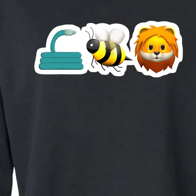 Funny Meme Hose Bee Lion Cropped Pullover Crew