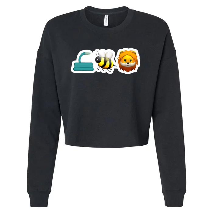 Funny Meme Hose Bee Lion Cropped Pullover Crew