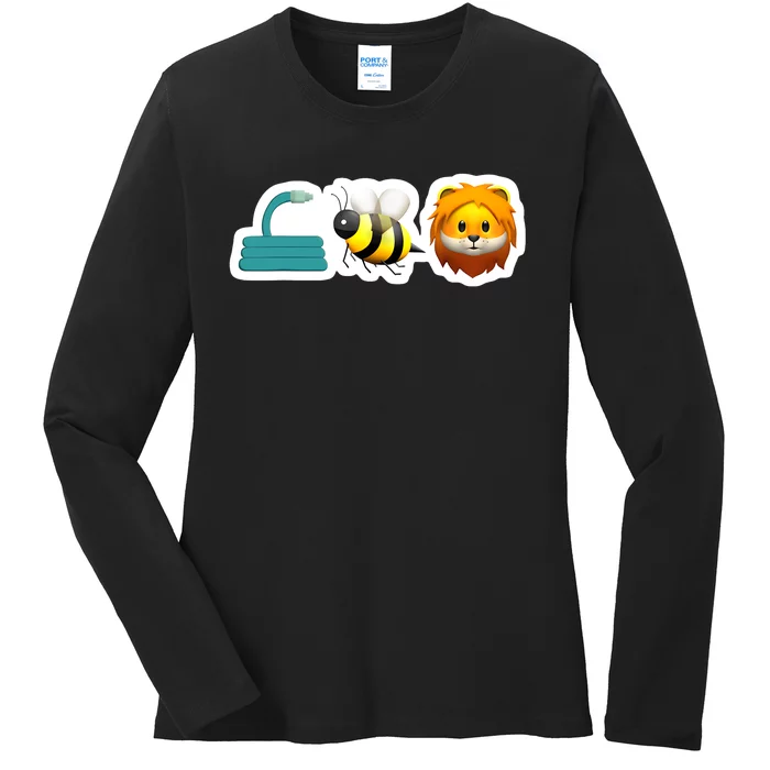 Funny Meme Hose Bee Lion Ladies Long Sleeve Shirt