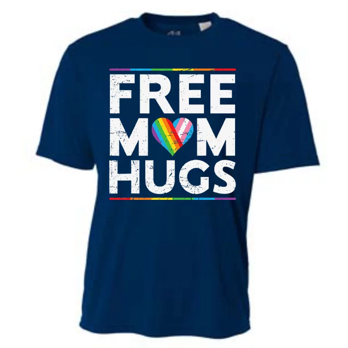 Free Mom Hugs Lgbt Pride Parades Rainbow Transg Flag Cooling Performance Crew T-Shirt