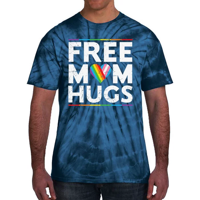 Free Mom Hugs Lgbt Pride Parades Rainbow Transg Flag Tie-Dye T-Shirt