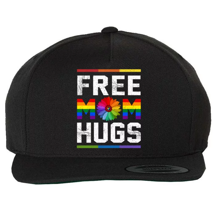 Free Mom Hugs Pride Gift Wool Snapback Cap