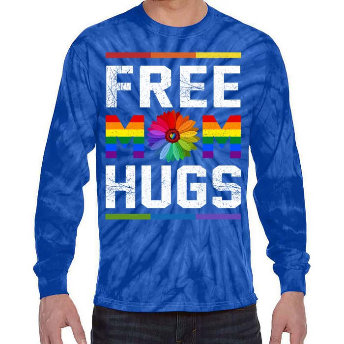 Free Mom Hugs Pride Gift Tie-Dye Long Sleeve Shirt