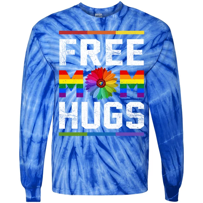 Free Mom Hugs Pride Gift Tie-Dye Long Sleeve Shirt