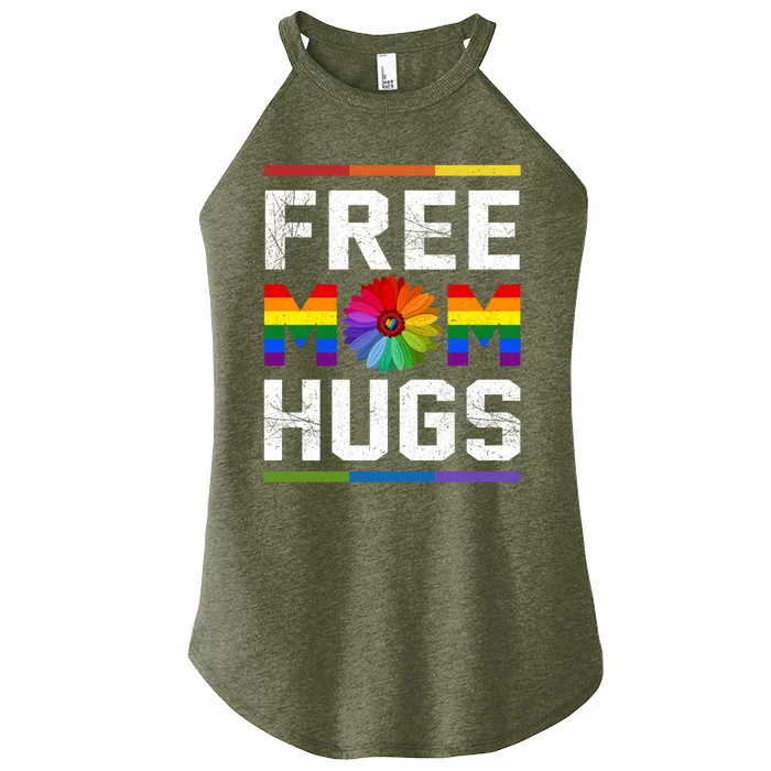 Free Mom Hugs Pride Gift Women’s Perfect Tri Rocker Tank