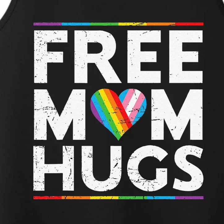 Free Mom Hugs Lgbt Pride Parades Rainbow Transg Flag Performance Tank