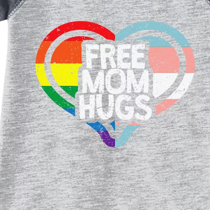 Free Mom Hugs Rainbow Pride Infant Baby Jersey Bodysuit