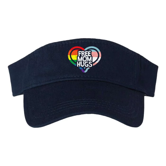 Free Mom Hugs Rainbow Pride Valucap Bio-Washed Visor