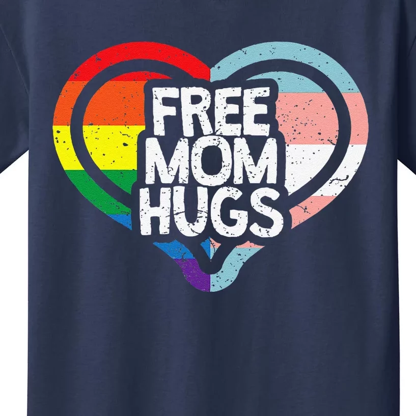 Free Mom Hugs Rainbow Pride Kids T-Shirt