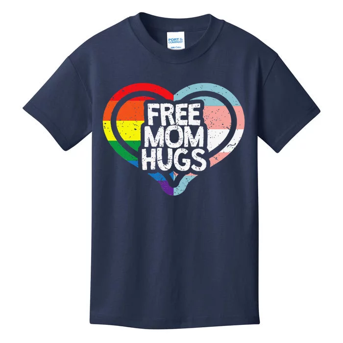 Free Mom Hugs Rainbow Pride Kids T-Shirt