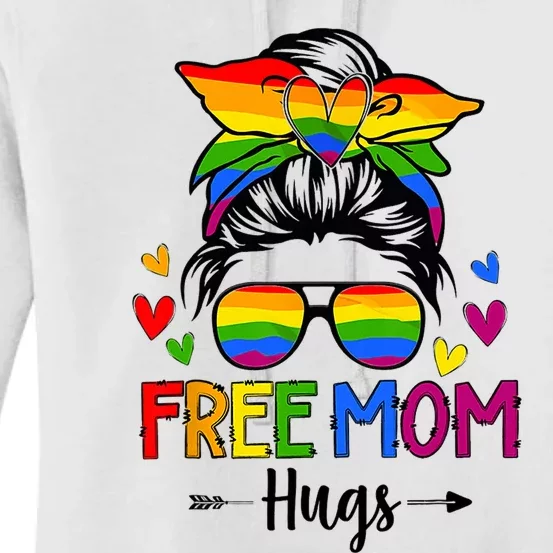 Free Mom Hugs Free Mom Hugs Inclusive Pride LGBTQIA Women's Pullover Hoodie