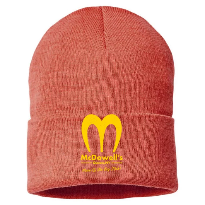 Funny McDowell's Home Of The Big Mick Sustainable Knit Beanie