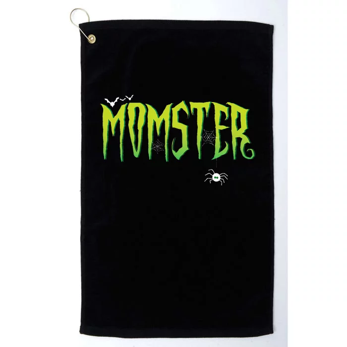 Funny Momster Halloween Mom Costume Dadcula Family matching Platinum Collection Golf Towel