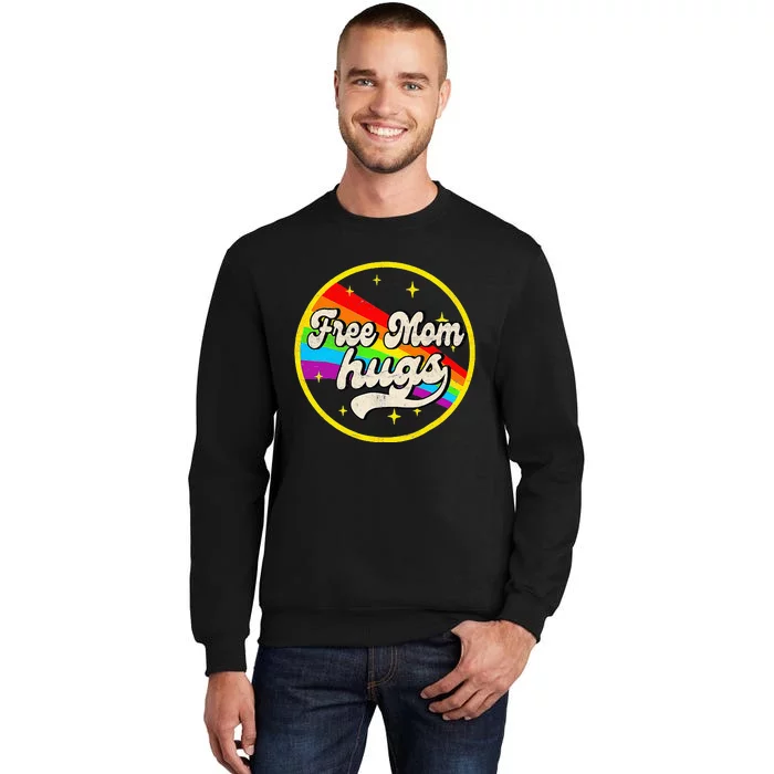 Free Mom Hugs Rainbow Heart LGBT Flag LGBT Pride Sweatshirt