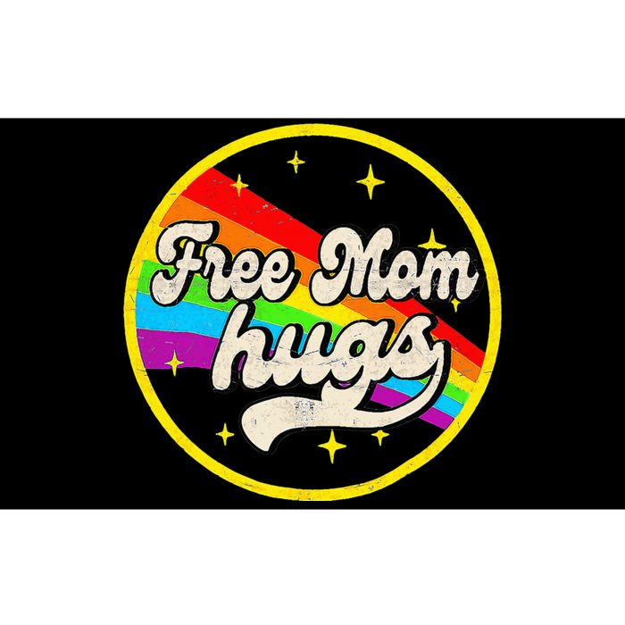 Free Mom Hugs Rainbow Heart LGBT Flag LGBT Pride Bumper Sticker