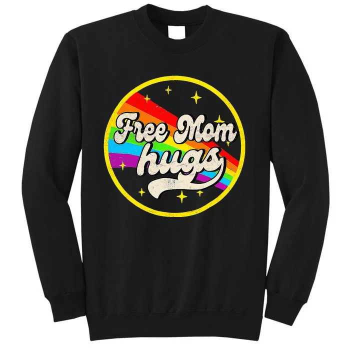 Free Mom Hugs Rainbow Heart LGBT Flag LGBT Pride Tall Sweatshirt