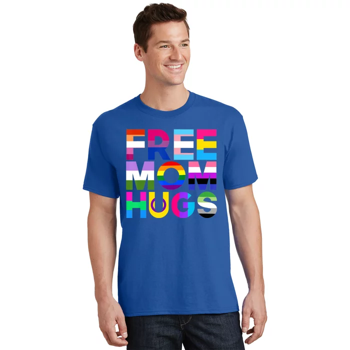 Free Mom Hugs Gift Rainbow Lgbtq Lgbt Pride Month Gift T-Shirt