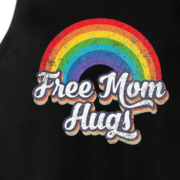 Free Mom Hugs Pride Rainbow Gay Lgbt Ladies Tri-Blend Wicking Tank