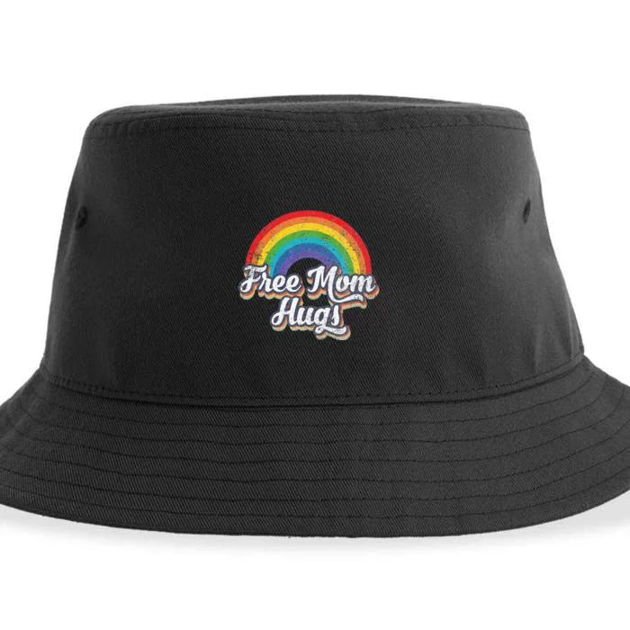 Free Mom Hugs Pride Rainbow Gay Lgbt Sustainable Bucket Hat