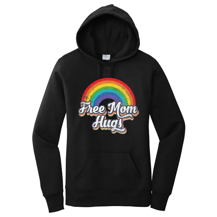 Free Mom Hugs Pride Rainbow Gay Lgbt Women's Pullover Hoodie